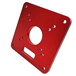 DOGOU Aluminum Router Table Insert Plate Red Universal Trimming Machine Flip Board for Woodworking Benches Router Table Plate