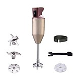 GRINISH Hand Blender Machine Stainless Steel Blade 350 Watt Whisk & Milk Frother for Making Soup/Smoothies