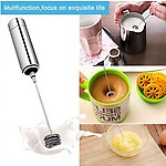KRAAFTAR Electric Milk Frother Drink Foamer Whisk Mixer Stirrer Coffee Stainless