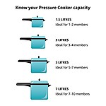 Marlex Regular Premium Outer Lid Aluminium Pressure Cooker, 16 Litres