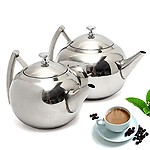 LussoLiv 1500ML/2000ML Stainless Steel Teapot Coffee Maker Pot