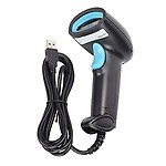 CURLEE 1D Barcode Scanner, Handheld Barcode Reader Accurate Scanning 1D Wired Plug and Play Ergonomic Handle for Off