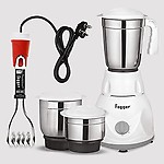 Fogger Diamond Mixer Grinder, 500W, 3 Jars With 1500W Shockproof Immersion Water Heater 