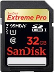 SanDisk Extreme 32 GB Ultra SDHC Class 10 95 MB/s Memory Card