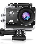 DIVALTH 4K Ultra HD Water Resistant Sports Wi Fi Action Camera with Remote Control and 2 Inch Display (16M)