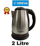 Oreva Stainless Steel Electric 2.0 Litre Cordless Kettle for Home & Off