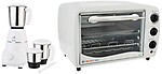Bajaj Rex 500-Watt Mixer Grinder + Bajaj Majesty 1603 T 16-Litre Oven Toaster Grill
