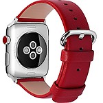 Apple watch bands,Fullmosa(TM) Lichi Calf leather bands Red 38mm