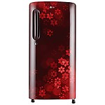 LG 190 L 3 Star Direct-Cool Single Door Refrigerator (GL-B201ASQD, Scarlet Quartz, Moist 'N' Fresh)