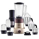 Grinish RICH 1000W Mixer Grinder With 3 Stainless Steel Jar and 3 ABS Plastic Jar with Filter Pipe