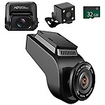 Everpert Spy Cameras T691C 4K 2160P+ Rear 1080P FHD Dash Cam Car DVR Rearview Camera+TF Card