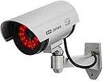 KPS CCTV Security Fake/Dummy Camera Outdoor Bullet Camera with 1 Flashing Light, 80 * 50 mm