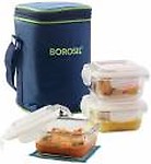 Borosil Glass Lunch Box 3 Containers Lunch Box  (320 ml)