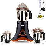 Goldwinner VDBLKSA21 600-Watt Mixer Grinder with 3 Jars and Free 200W Hand Blender (1 Wet Jar, 1 Dry Jar and 1 Chutney Jar)