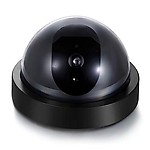 MOSHTU Dummy Security Camera, Dome Camera with Flashing Red Light, Outdoor/Indoor