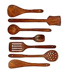 Kitchen Speacial by"Hand Crafted Wooden Non sticy Spoons Diwali Gift Item sheesham Wood 7 pc Set