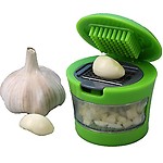 JRT Plastic Stainless Steel Mini Garlic Press Chopper Cutter Grinding Mashing Machine Kitchen Hand Tool