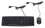 Verbatim Slimline Corded USB Keyboard and Mouse, Black (99202)
