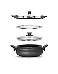 Pigeon By Stovekraft Belita Hard Anodized Super Cooker Set, 4-Pieces