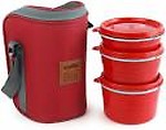 Cello Max Fresh Hot Wave Lunch Box Inner Red, (Capacity - 225ml, 375ml & 550ml) 3 Containers Lunch Box  (550 ml)