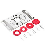 Eryue Aluminum Alloy Router Table rt Plate Trimming Hine Engraving Tool Flip d with 4 Rings for Woodworking