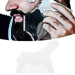 Beard Shaping Template, Stable and Durable The Angles and Curves Are Mathematically Precise Beard Trim Template