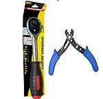 Ratchet Handle Heavy Duty 1/2" sq with Quick release MEGA + Free Wire Stripper
