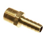 Hose Nipple 1/4 inch Brass Hose Nipple Male 1/4 by 1/4 Golden Hose Nipple 1/4 inch Hose Connection BSP Thread 10 Piece