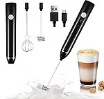 idensic Handheld USB Rechargeable Low-Noise Electric Foam Maker for Milk, Cappuccino & Egg