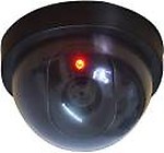 Realistic Looking Dummy Security CCTV Camera with Flashing Red LED Light for Office and Home