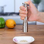 AADYA Stainless Steel Thumb Press Salt Or Pepper Grinder, Spring Action, Never Rust (1 Pc Only)