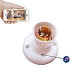 Asleesha Small WiFi Bulb Holder 4K HD Camera, Audio Video Recorder, Day Vision Features (Bulb Holder Camera)