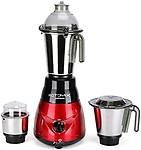Rotomix Kiaa Hi-Tech 1000W Mixer Grinder with 3 SStainless Steel Jars (1 Wet Jar, 1 Dry Jar and 1 Chutney Jar), RED.Make in India