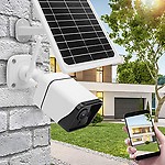 Security Camera, 1080P HD IP67 Metal and Plastic Night Vision Camera, for Home Yard Door(4G-European Version)