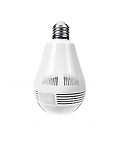 SKY HUB 360 Degree Wireless Panoramic Bulb 360° IP Camera with Night, 2-Way Audio and Micro 128GB SD Card Support