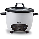 Aroma Housewares 6-Cup (Cooked) (3-Cup UNCOOKED) Pot-Style Rice Cooker (ARC-743G)