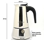 Kitchen Mart ATLASWARE Stainless Steel Espresso Coffee Percolator 4 cups
