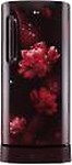 LG 205 L 5 Star Inverter Direct-Cool Single Door Refrigerator (GL-D221ASCU, Scarlet Charm, Base stand with drawer)