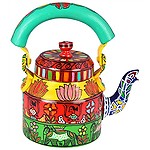 Kaushalam's Hand painted teakettle - "Celebration"Weight: 400grams