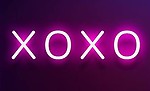 XOXO Neon Sign LED Glass Tube Lights (6x10 inches)