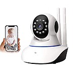 ROCKTECH Full HD Security Camera with Loop Recording, Night Vision, 360 Degree PTZ, Two Way Audio, Mobile Connectivity
