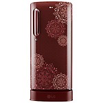 LG 190 L 3 Star Direct-Cool Single Door Refrigerator (GL-D201ARRD, Ruby RegaL Base stand with drawer & Fast Ice Making)