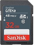SanDisk Ultra Camera 32 GB SD Card Class 10 48 MB/s Memory Card