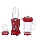 Wonderchef Nutri-Blend 63152296 400-Watt Mixer Grinder with 3 Jars In Red Color And Free Recipe Book By Chef Sanjeev Kapoor