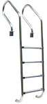 WATERTECH SYSTEMS Weight Capability Swimming Pool Heavy Duty 4-Step Stainless Steel Pool Step Ladder