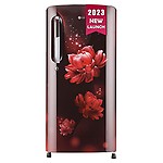 LG 185 L 3 Star Direct-Cool Single Door Refrigerator (GL-B201ASCD, Scarlet Charm, 2023 Model, Moist 'N' Fresh)