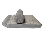EyeonBay Natural Rock Made Portable Ammikkallu Hand Grinder ( 9 Inch Length X 7 Inch Width, Grey)