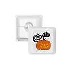 Three Pumpkins Halloween Hallowmas PBT Keycaps for Mechanical Keyboard White OEM No Marking Print