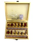 Jon Bhandari Tools 12pc Premium Router Trimmer Bit Set 6mm with Wooden Box Specially Designed for Wood Working