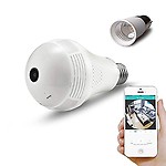 SIFIPRO 2MP 960/1080p Bulb Shape Fisheye 360° Panoramic sf Wireless WiFi IP CCTV Security Camera with Coloured Night Vision